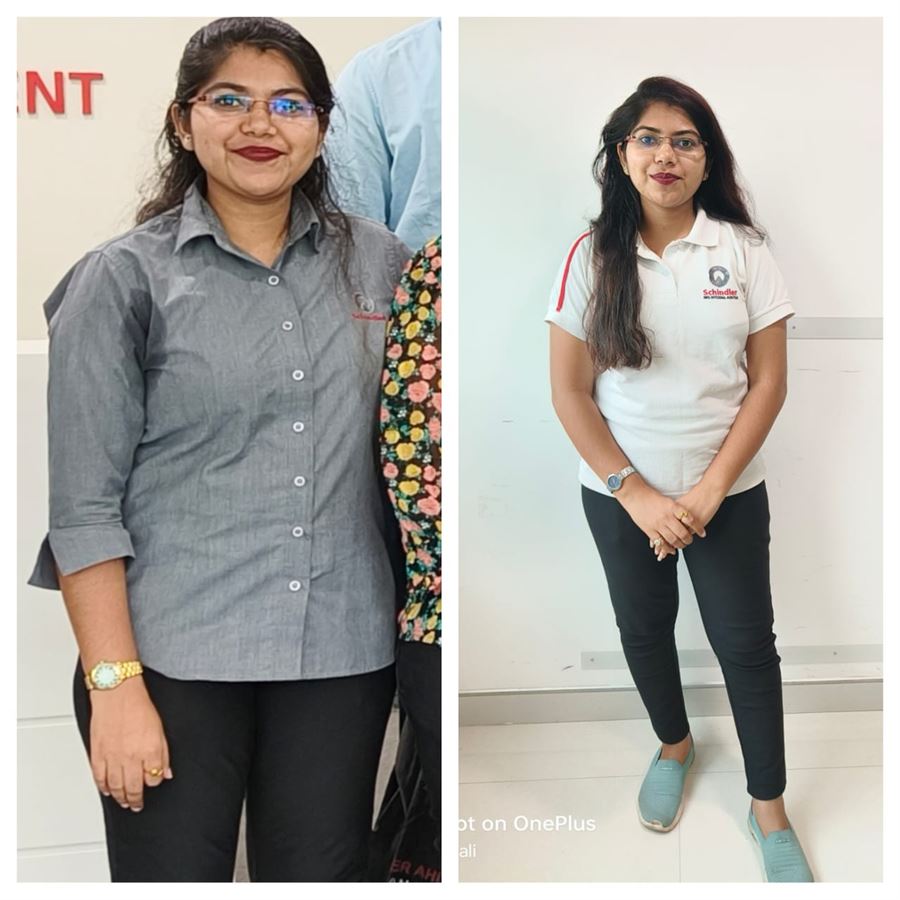 Sayali — before and after transformation